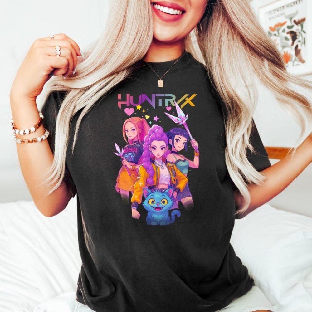 Huntrix Kpop Demon Hunters Shirt, Huntrix Girls T Shirt, Mira Rumi Joey Shirt 17 - Picture 1 of 5